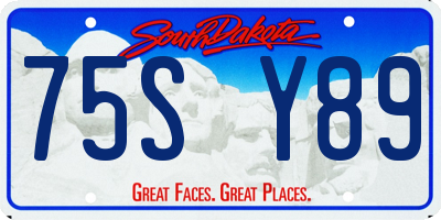 SD license plate 75SY89