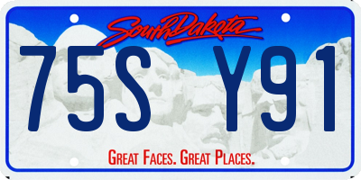 SD license plate 75SY91