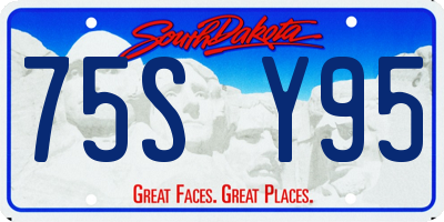 SD license plate 75SY95