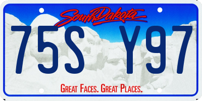 SD license plate 75SY97