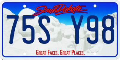 SD license plate 75SY98