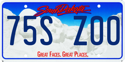 SD license plate 75SZ00