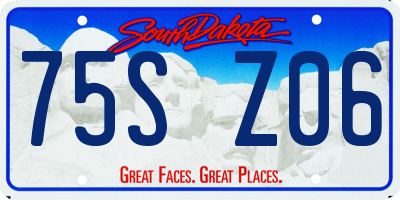 SD license plate 75SZ06