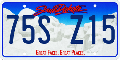 SD license plate 75SZ15