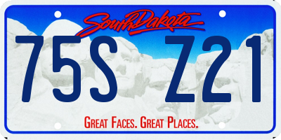 SD license plate 75SZ21