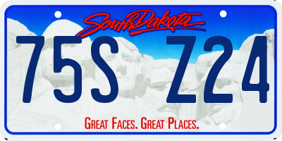 SD license plate 75SZ24
