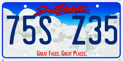 SD license plate 75SZ35