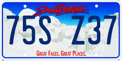 SD license plate 75SZ37