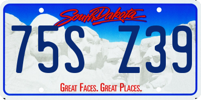 SD license plate 75SZ39
