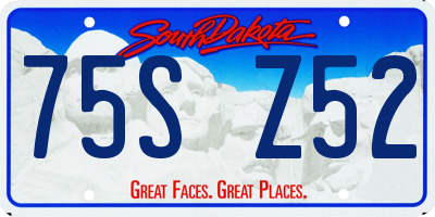 SD license plate 75SZ52