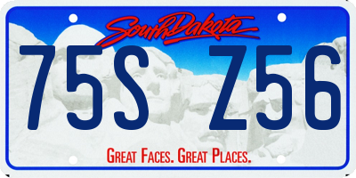 SD license plate 75SZ56