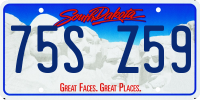 SD license plate 75SZ59