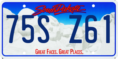SD license plate 75SZ61