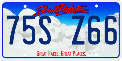 SD license plate 75SZ66