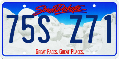 SD license plate 75SZ71