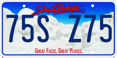 SD license plate 75SZ75
