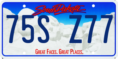 SD license plate 75SZ77