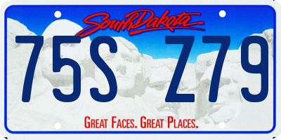 SD license plate 75SZ79