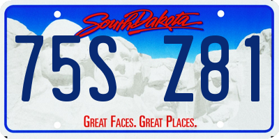 SD license plate 75SZ81