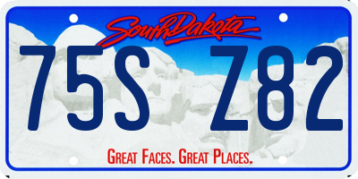 SD license plate 75SZ82