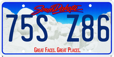 SD license plate 75SZ86