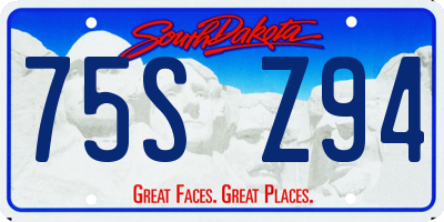SD license plate 75SZ94