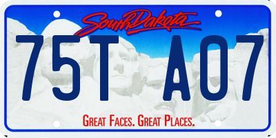SD license plate 75TA07