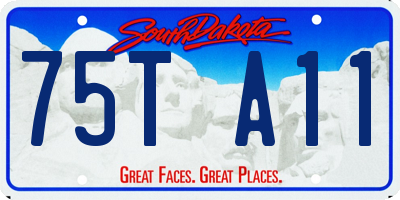 SD license plate 75TA11