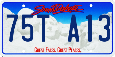 SD license plate 75TA13
