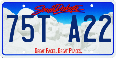 SD license plate 75TA22