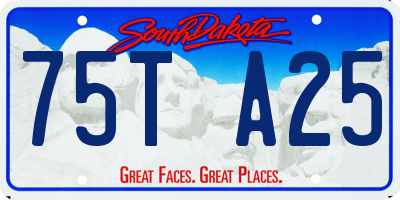 SD license plate 75TA25