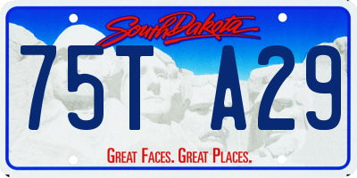 SD license plate 75TA29