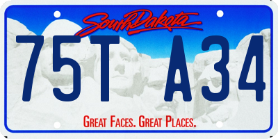 SD license plate 75TA34