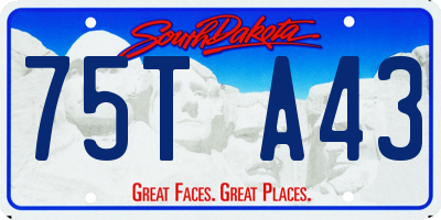 SD license plate 75TA43