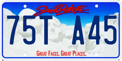 SD license plate 75TA45