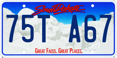 SD license plate 75TA67