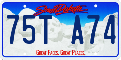 SD license plate 75TA74