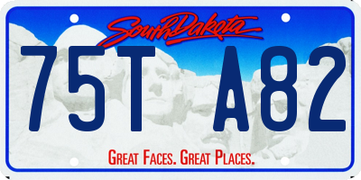 SD license plate 75TA82