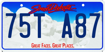 SD license plate 75TA87