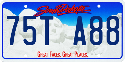 SD license plate 75TA88