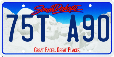 SD license plate 75TA90