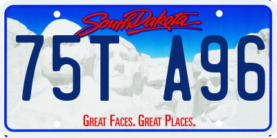 SD license plate 75TA96
