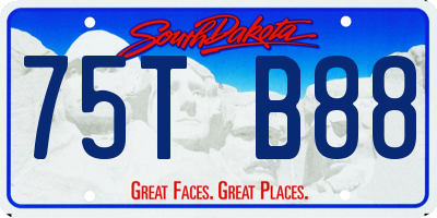 SD license plate 75TB88