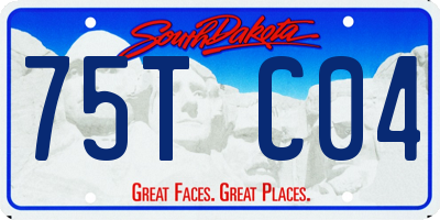 SD license plate 75TC04