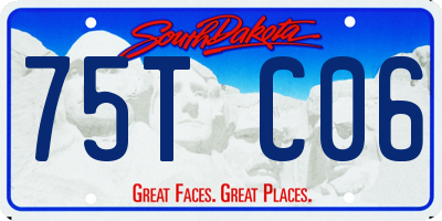 SD license plate 75TC06