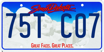 SD license plate 75TC07