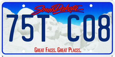 SD license plate 75TC08