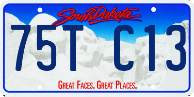 SD license plate 75TC13