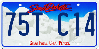 SD license plate 75TC14