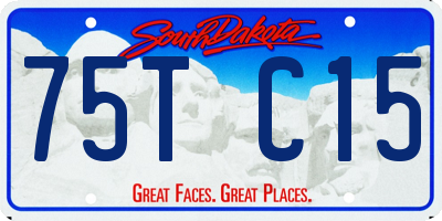 SD license plate 75TC15